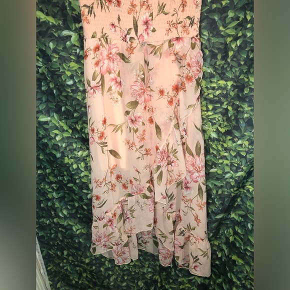 VENUS Pink A-Line Resort Maxi Split Ruffle Floral Dress NWT SIZE XL - Picture 8 of 16